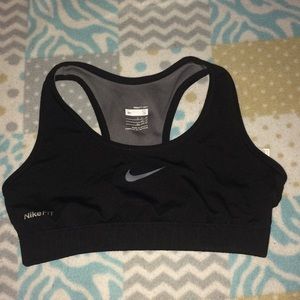 Black Nike sports bra